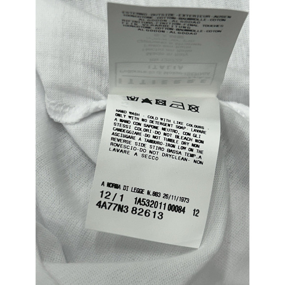 NWT FIORUCCI White Naomi Campbell Printed Graphic T-Shirt Cap Sleeve Size XS - Picture 10 of 10